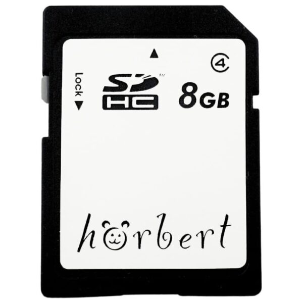 empty 8GB SDHC memory card for hörbert