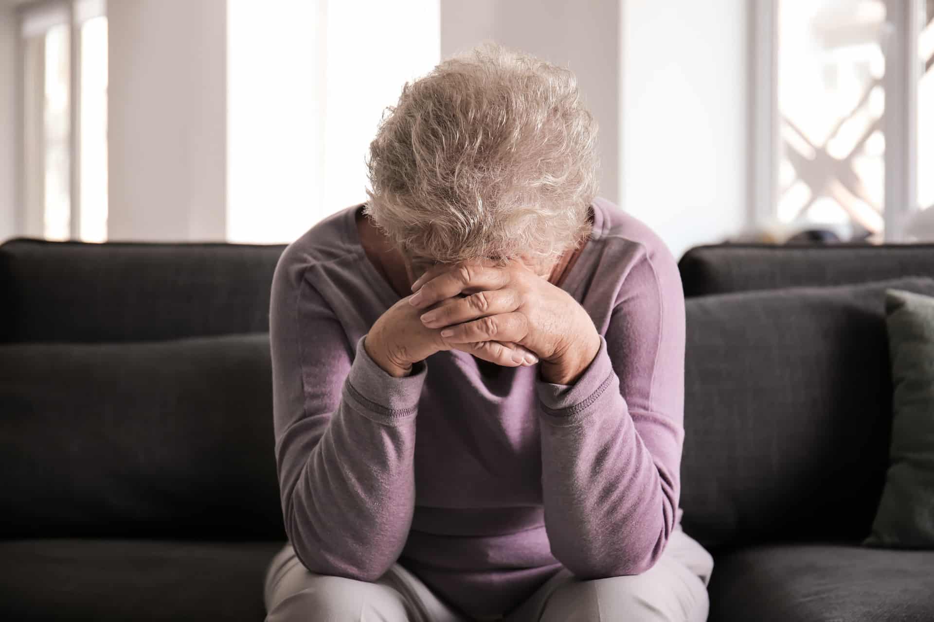 Senior woman in depression
